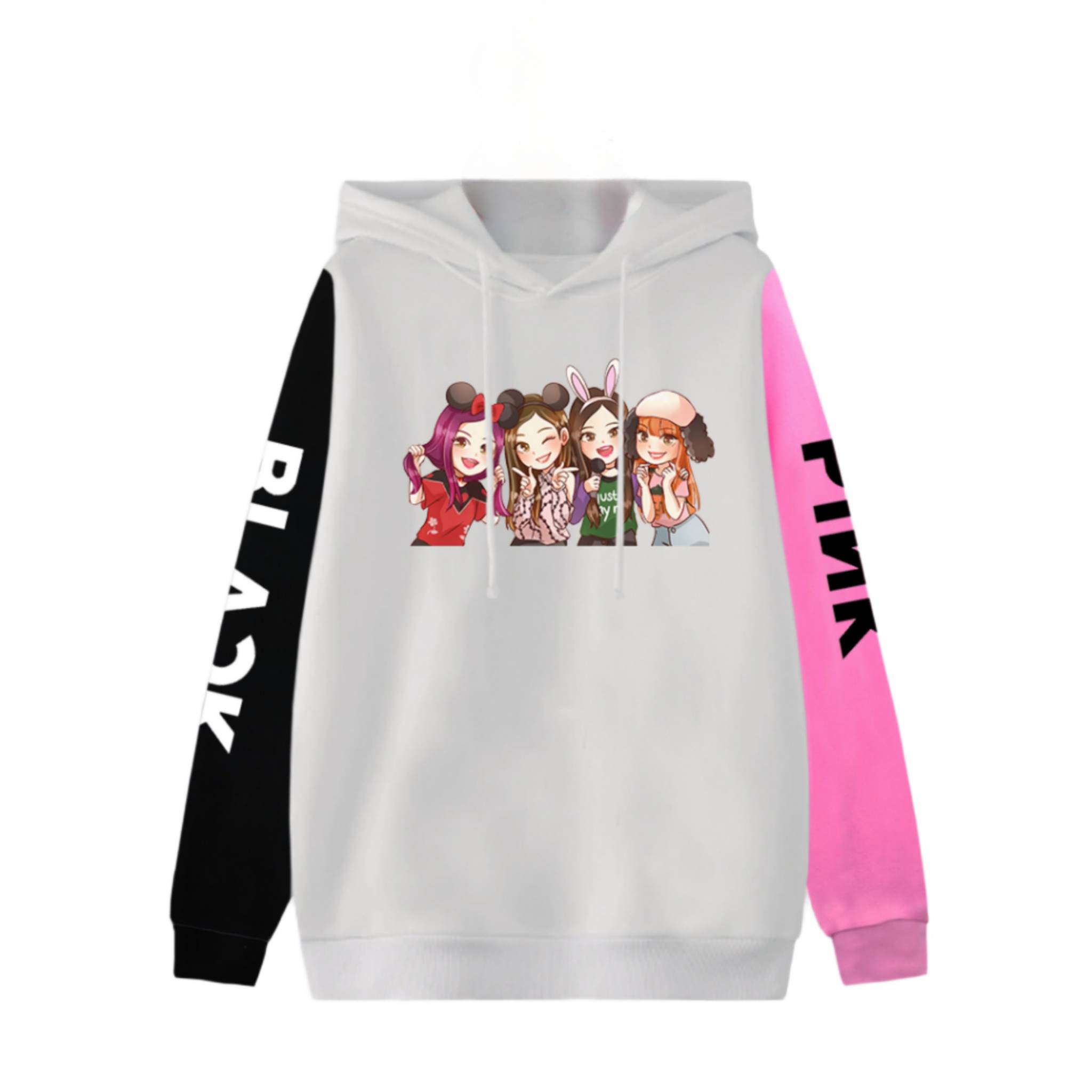 Foto 2 pulgar | Sudadera Audiocore Blackpink Anime color Blanco