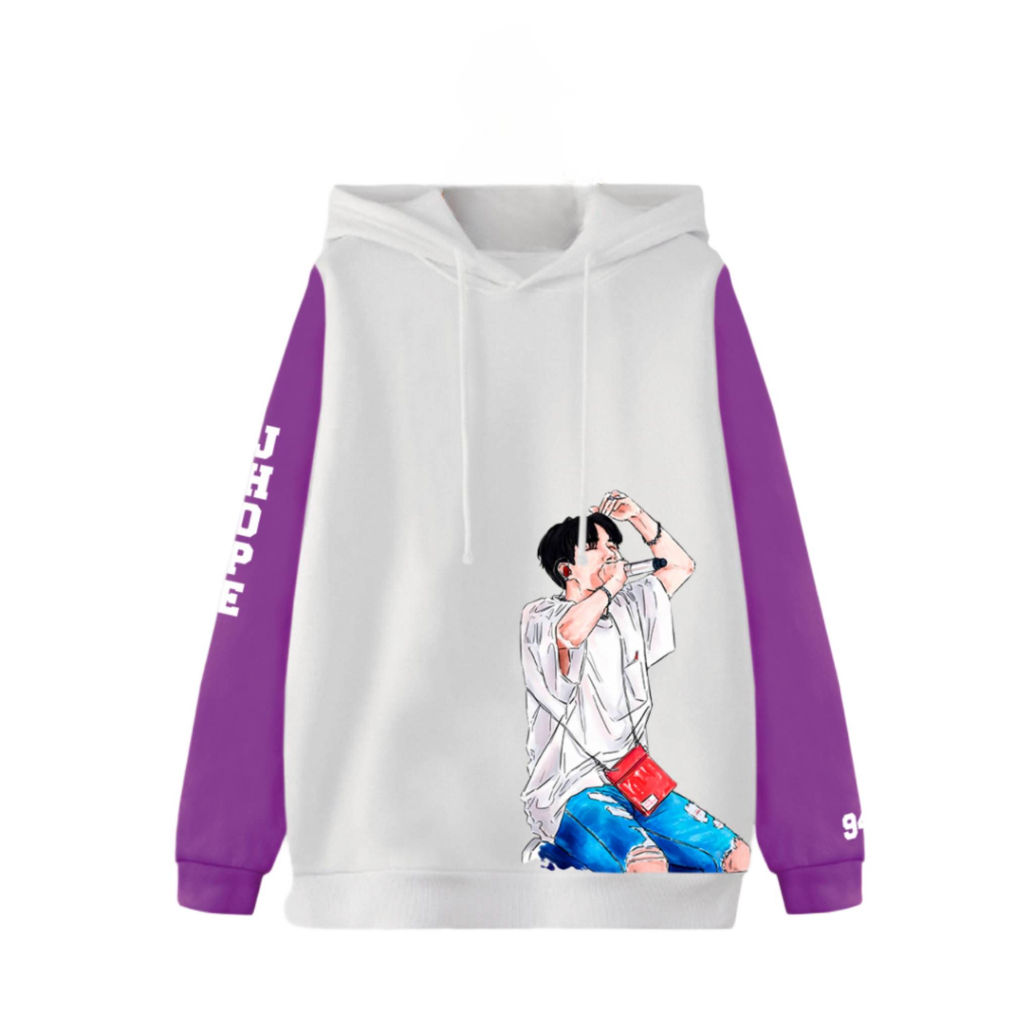 Foto 2 pulgar | Sudadera Core BTS J-Hope color Blanco