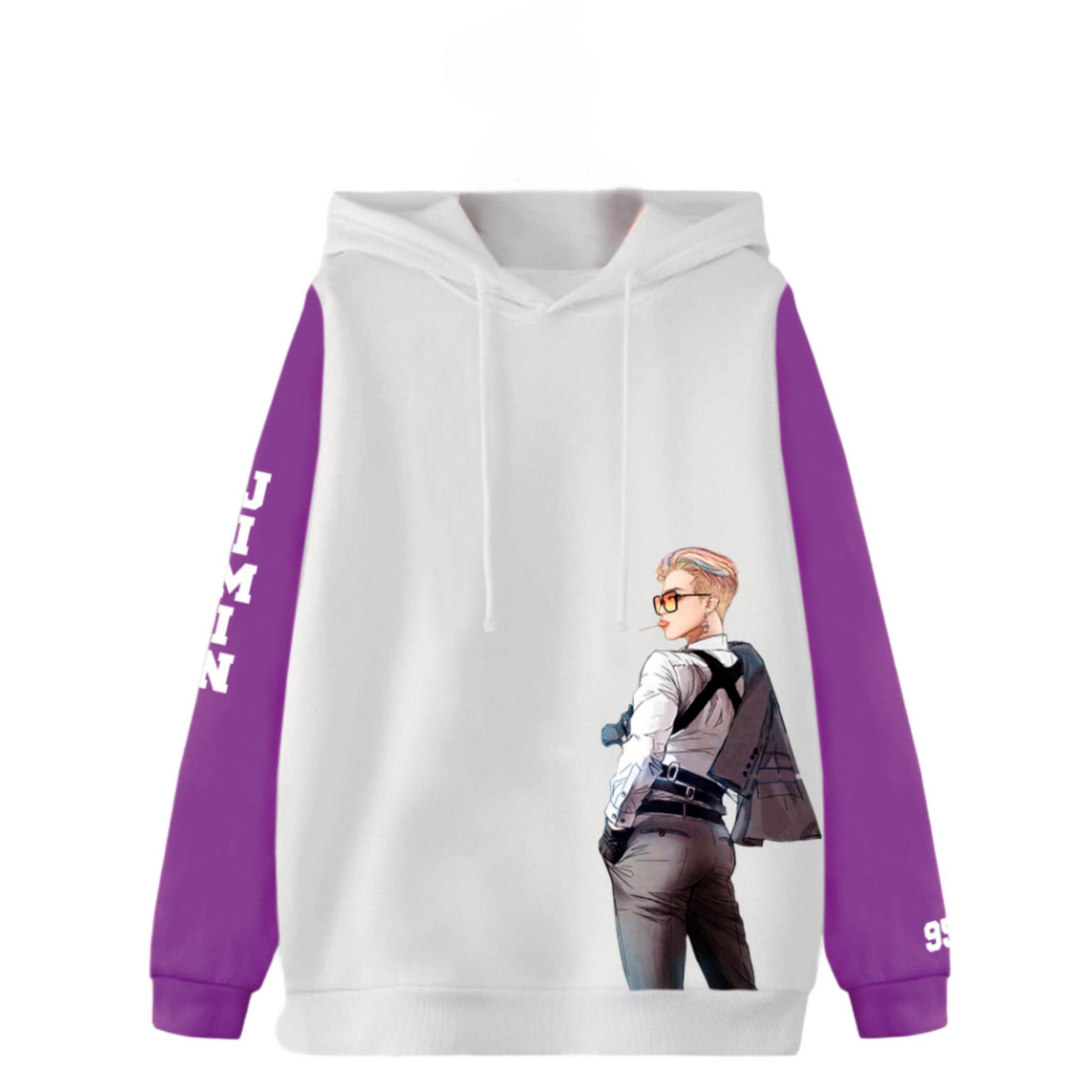 Foto 2 pulgar | Sudadera Core BTS Jimin color Blanco