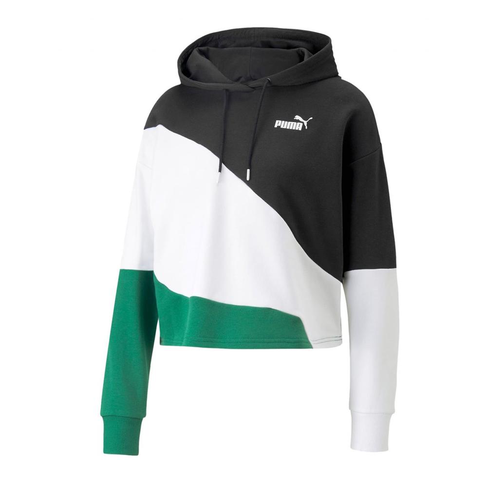 Sudadera Puma Power Cat Verde para Mujer