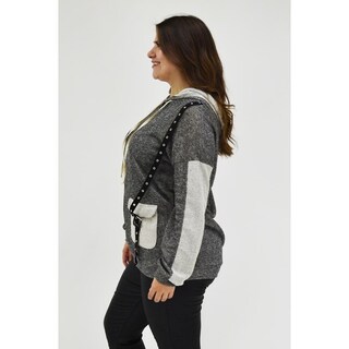 Foto 2 | Sudadera Cinturón Invertido Roman Fashion 6852 Gris