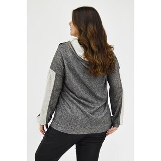 Foto 3 | Sudadera Cinturón Invertido Roman Fashion 6852 Gris