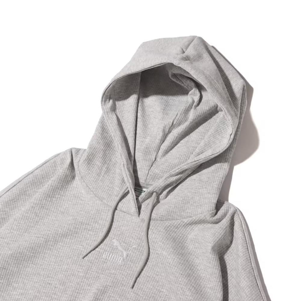 Foto 3 | Sudadera Puma Classics Ribbed 534357-04 Gris para Mujer