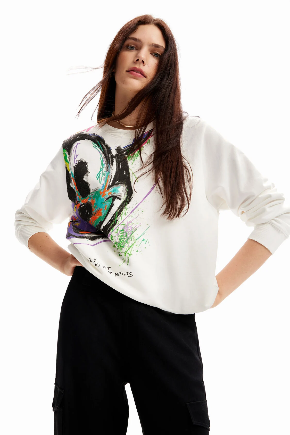 Foto 2 | Sudadera Arty Mickey Mouse Desigual