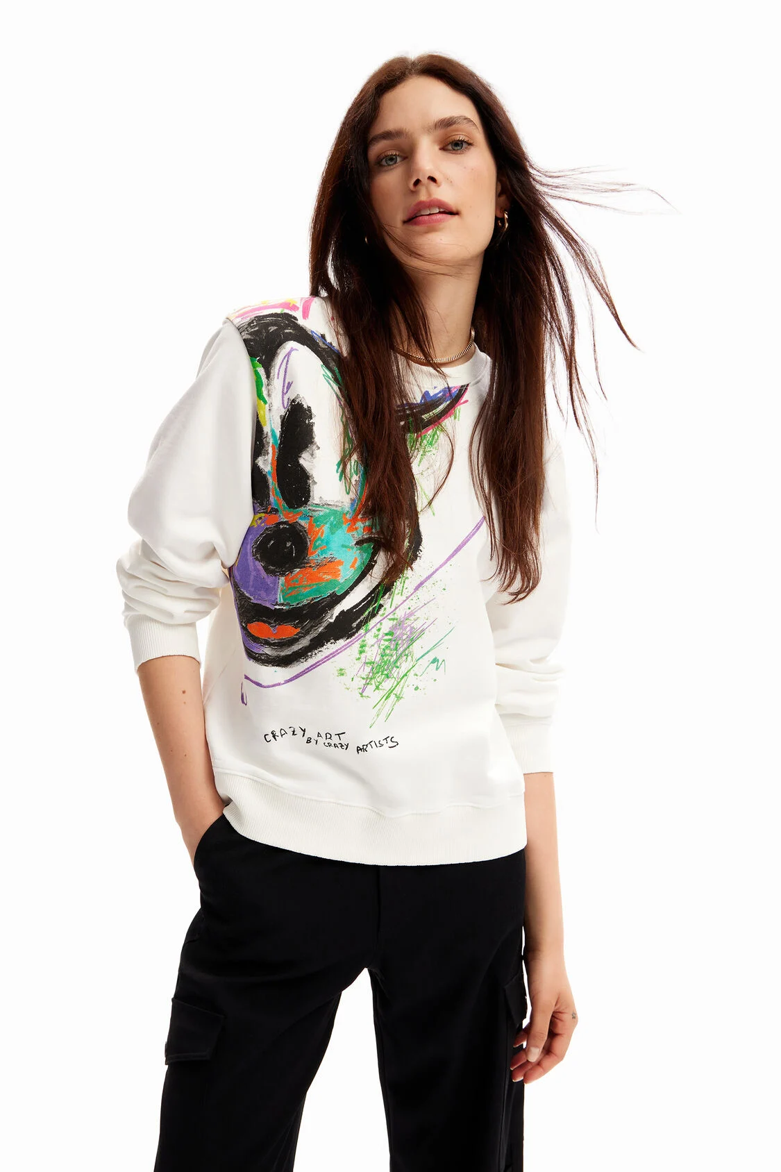 Foto 6 pulgar | Sudadera Arty Mickey Mouse Desigual