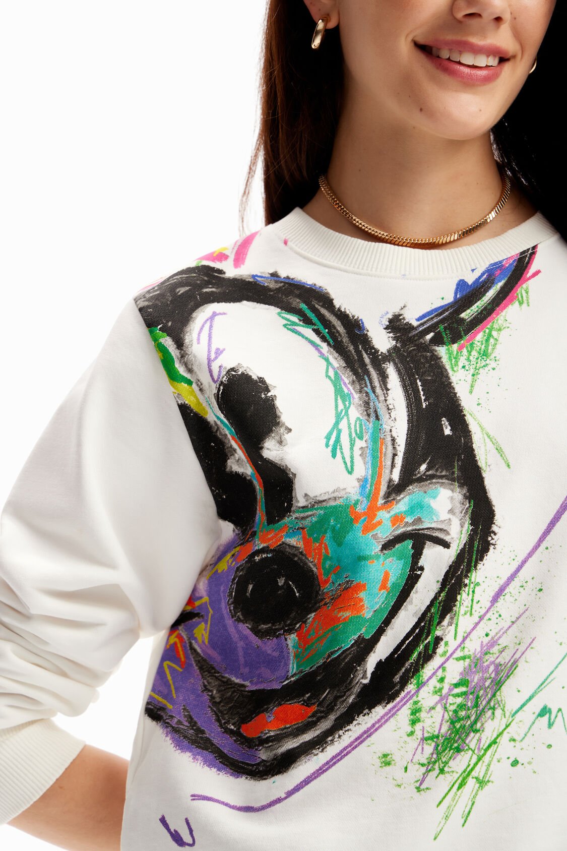 Foto 7 pulgar | Sudadera Arty Mickey Mouse Desigual