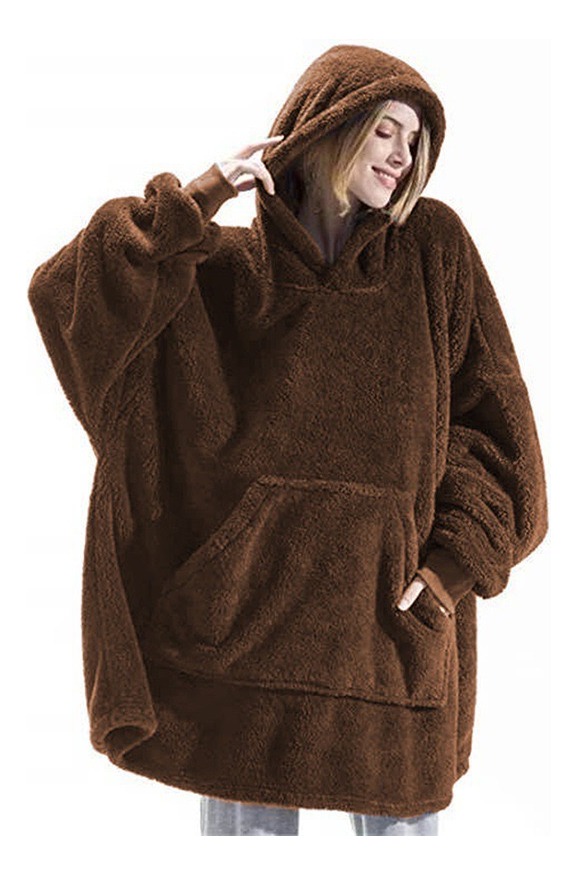 Foto 1 | Sudadera con Capucha Aplha Café