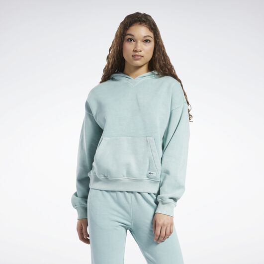 Sudadera Reebok Fleece Hk4946 Azul para Mujer