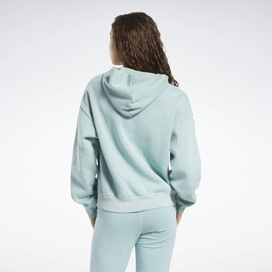 Foto 2 | Sudadera Reebok Fleece Hk4946 Azul para Mujer