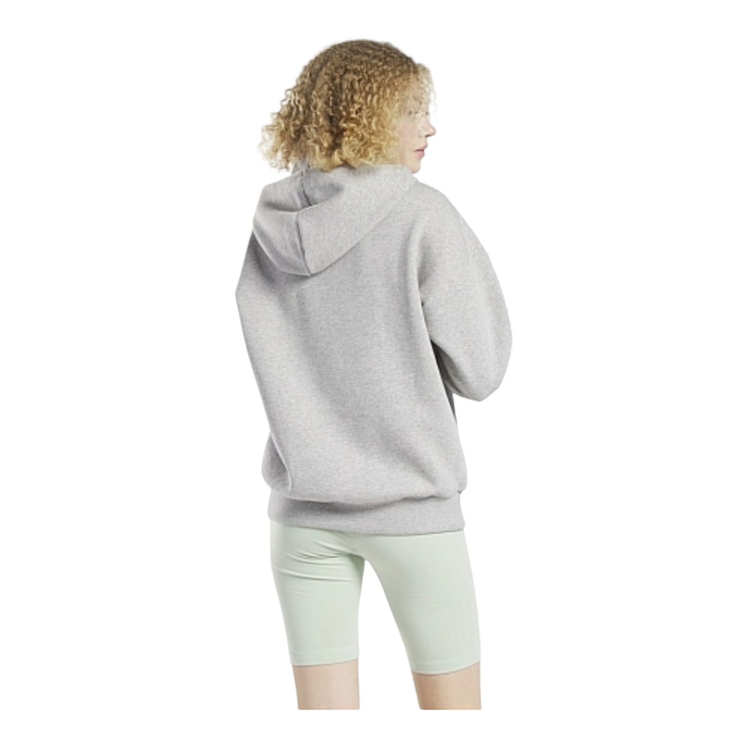 Foto 5 pulgar | Sudadera Hoodie Reebok Estampada Gris para Dama