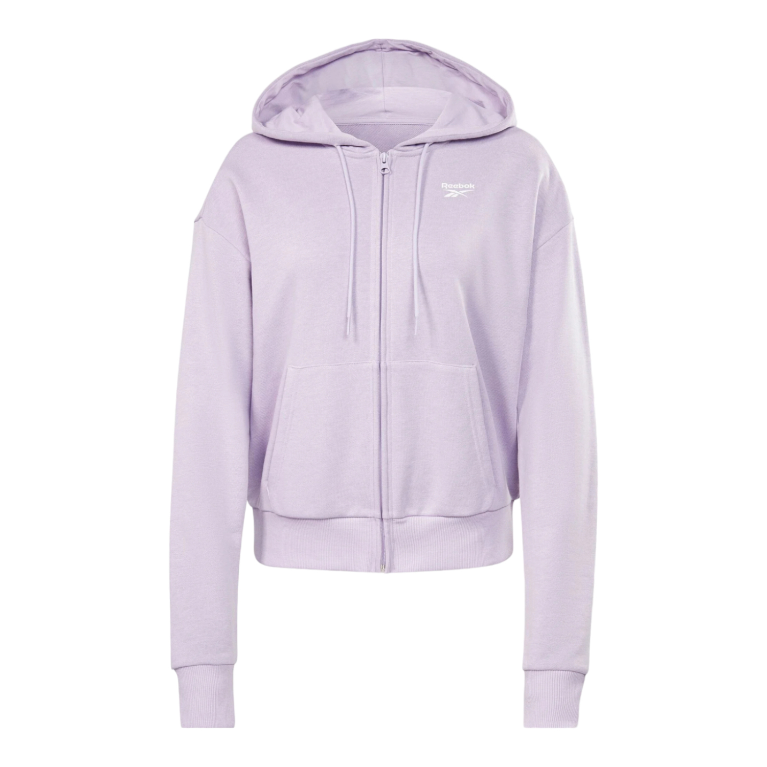 Foto 2 pulgar | Sudadera para Mujer Reebok Morada con Capucha