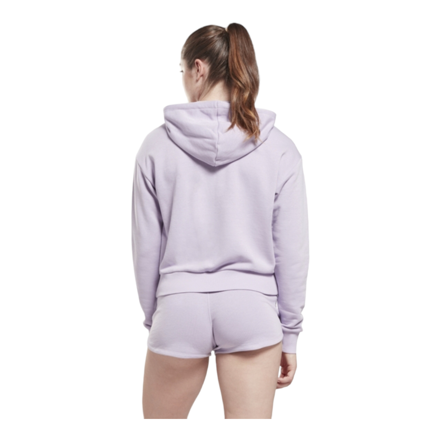 Foto 6 pulgar | Sudadera para Mujer Reebok Morada con Capucha