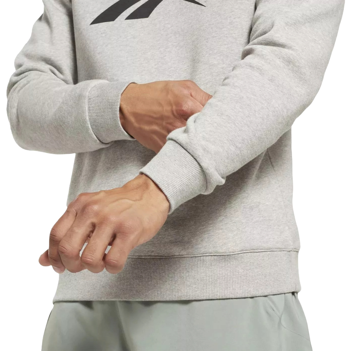 Foto 5 pulgar | Sudadera Reebok Ri Flc Big Logo Crew color Gris Modelo H54793 para Hombre