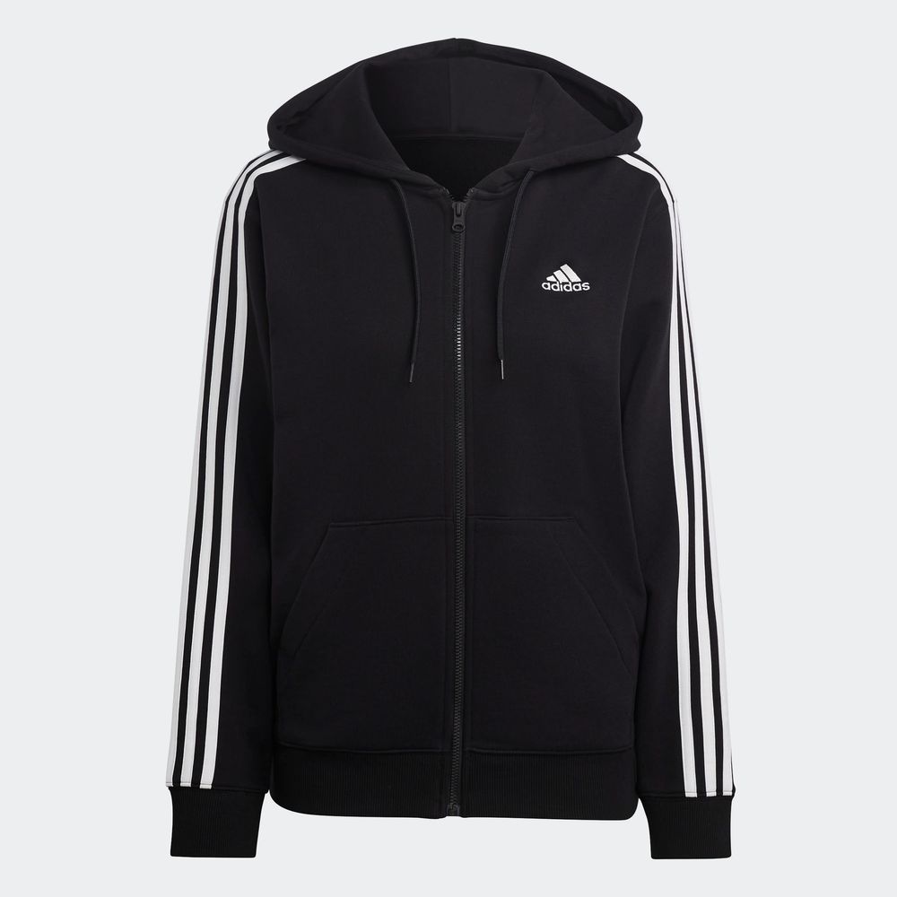 Foto 3 pulgar | Sudadera con Gorro Adidas  Essentials Negra para Mujer