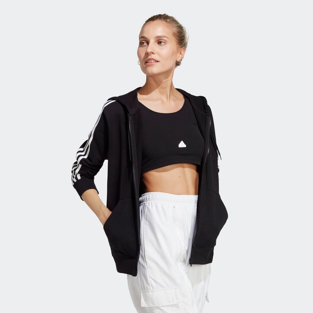 Foto 5 | Sudadera con Gorro Adidas  Essentials Negra para Mujer