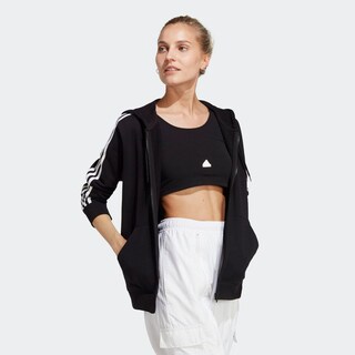 Foto 5 | Sudadera con Gorro Adidas Essentials Negra para Mujer