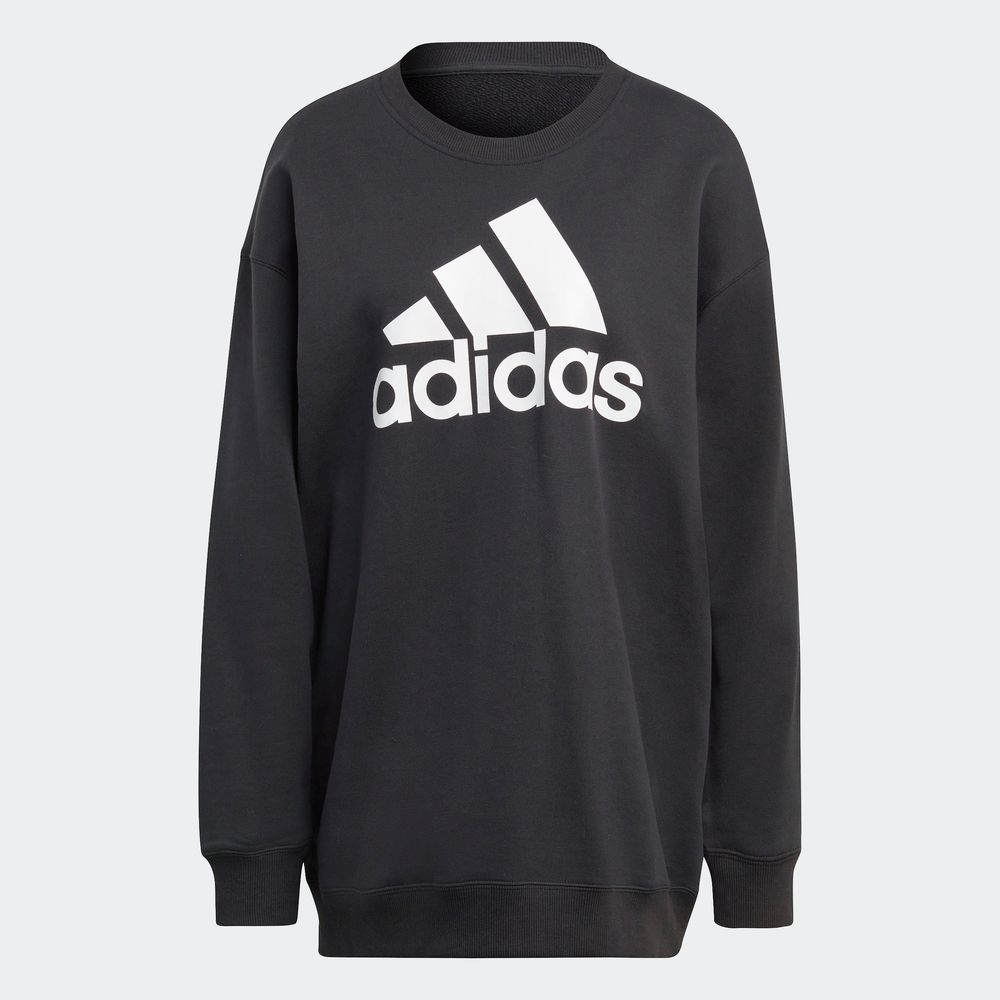 Foto 3 pulgar | Sudadera Adidas Tela French Terry Negra para Mujer