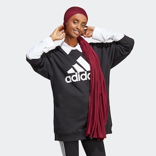 Foto 5 | Sudadera Adidas Tela French Terry Negra para Mujer