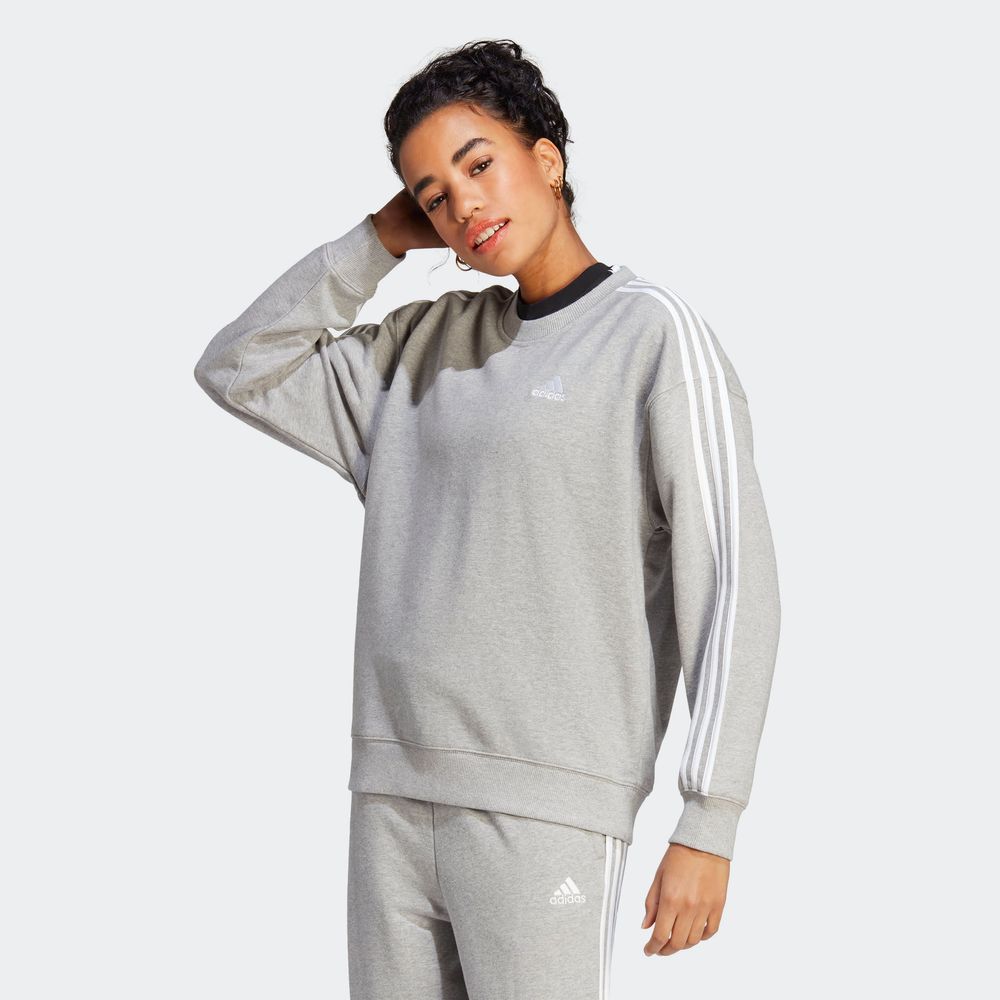 Foto 4 pulgar | Sudadera Adidas Essentials Gris para Mujer