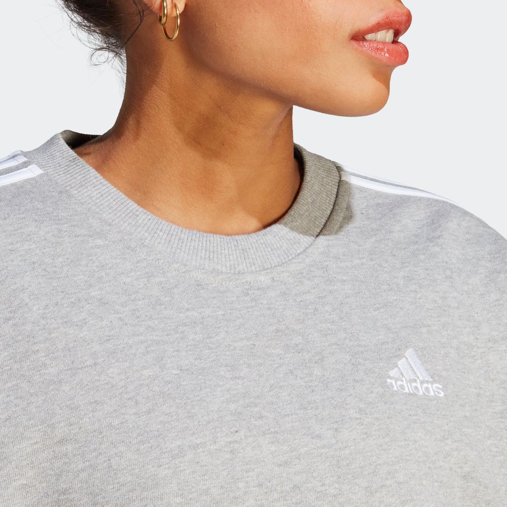 Foto 8 pulgar | Sudadera Adidas Essentials Gris para Mujer