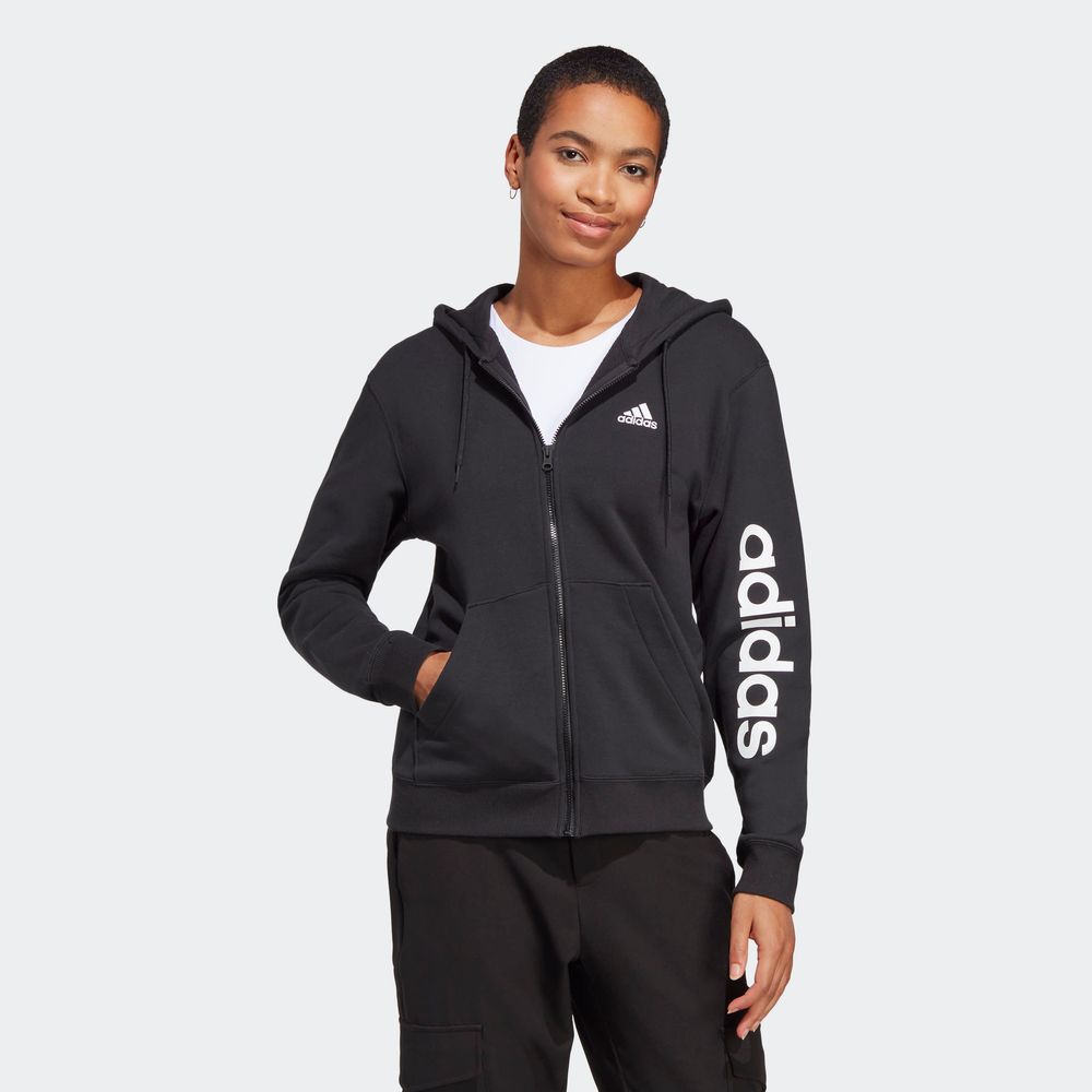 Foto 3 | Sudadera con Capucha Adidas Negra para Mujer