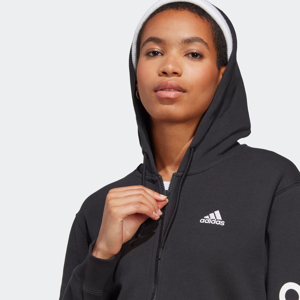 Foto 7 pulgar | Sudadera con Capucha Adidas Negra para Mujer