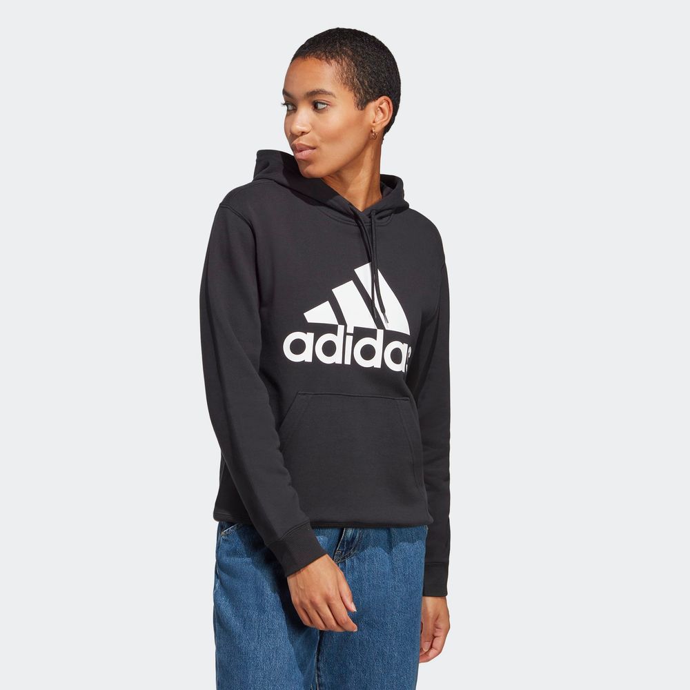 Foto 4 pulgar | Sudadera con Gorro Adidas Negra para Mujer