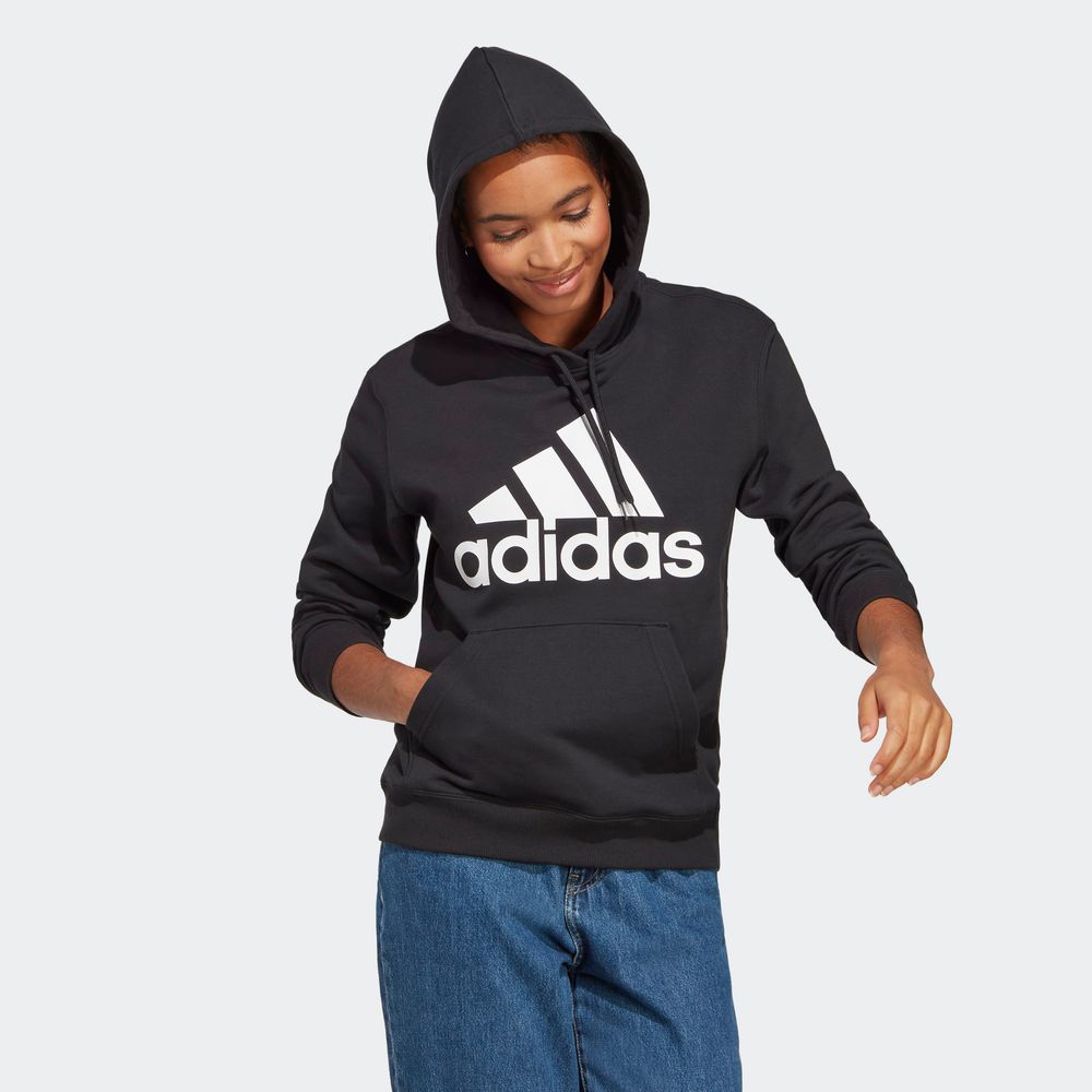 Foto 6 pulgar | Sudadera con Gorro Adidas Negra para Mujer