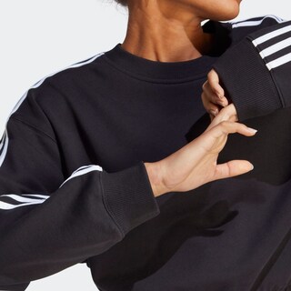 Foto 7 | Sudadera Corta Adidas Essentials 3 Franjas Negra para Mujer