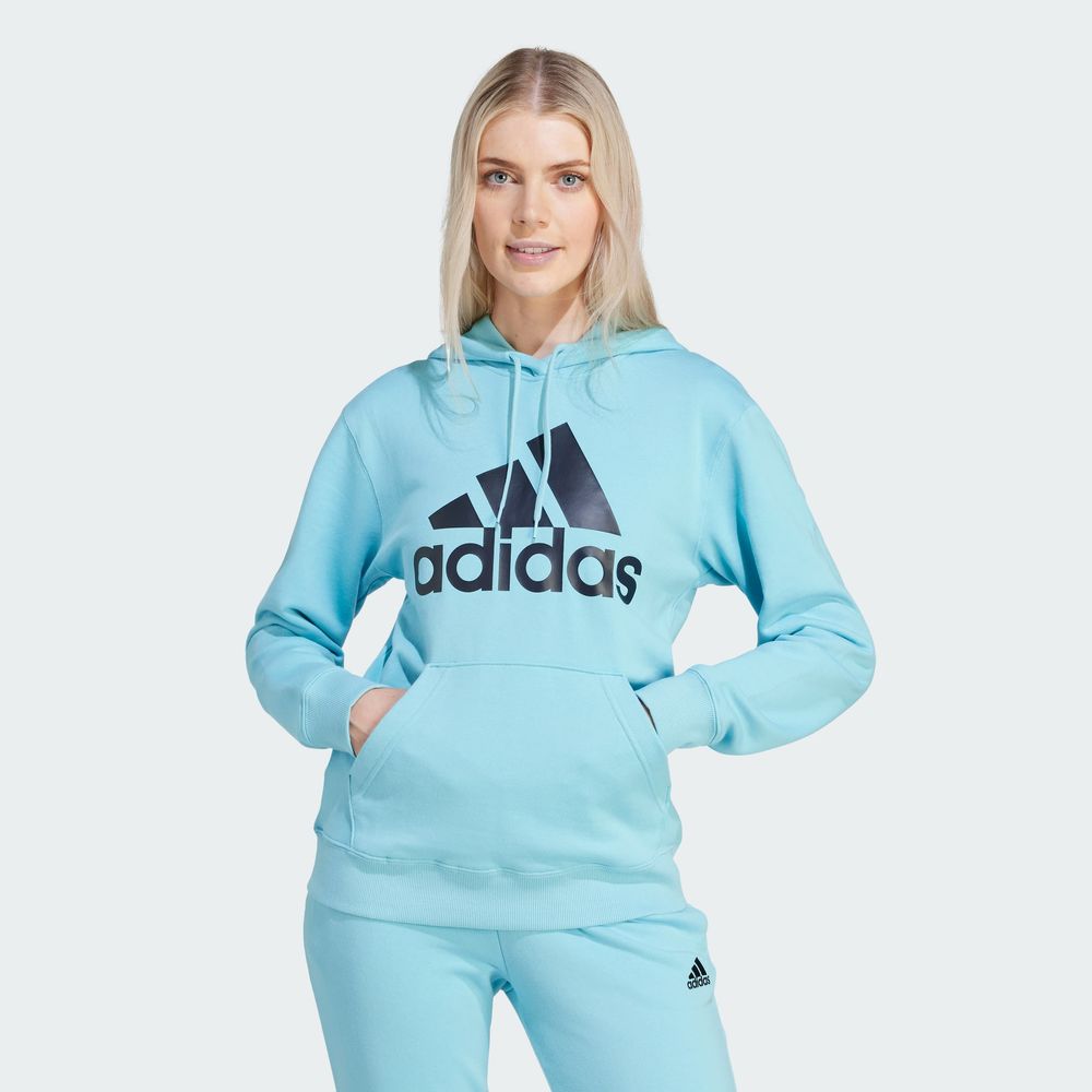 Foto 3 | Sudadera con Gorro Adidas  Essentials Turquesa para Mujer