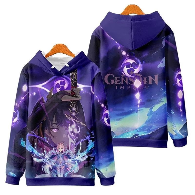 Venta Internacional- Sudadera Genshin Impact con Estampado para Niña