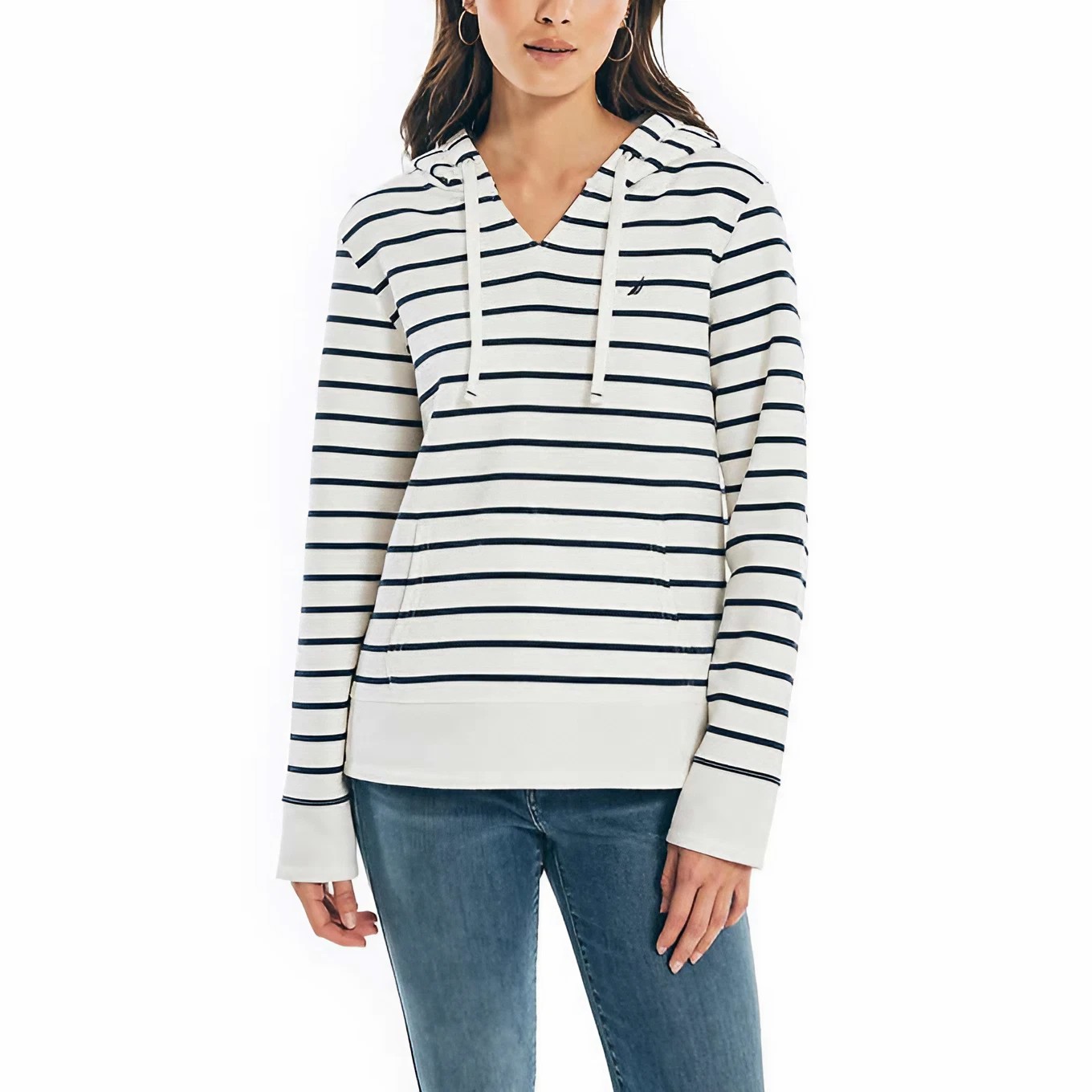 Sudadera Náutica Casual Hoodie Gris para Mujer