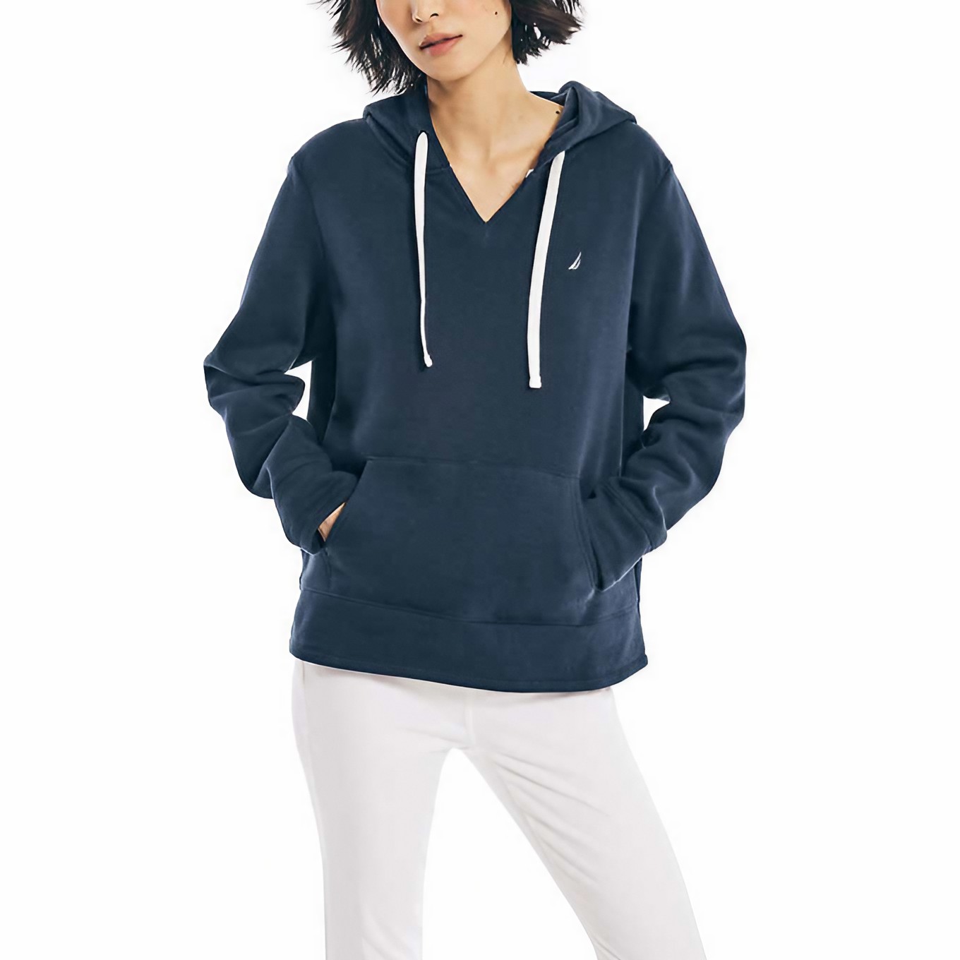 Sudadera Náutica Casual Hoodie Azul Para Mujer