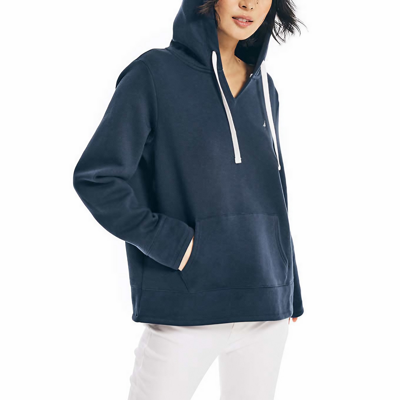 Foto 2 | Sudadera Náutica Casual Hoodie Azul Para Mujer