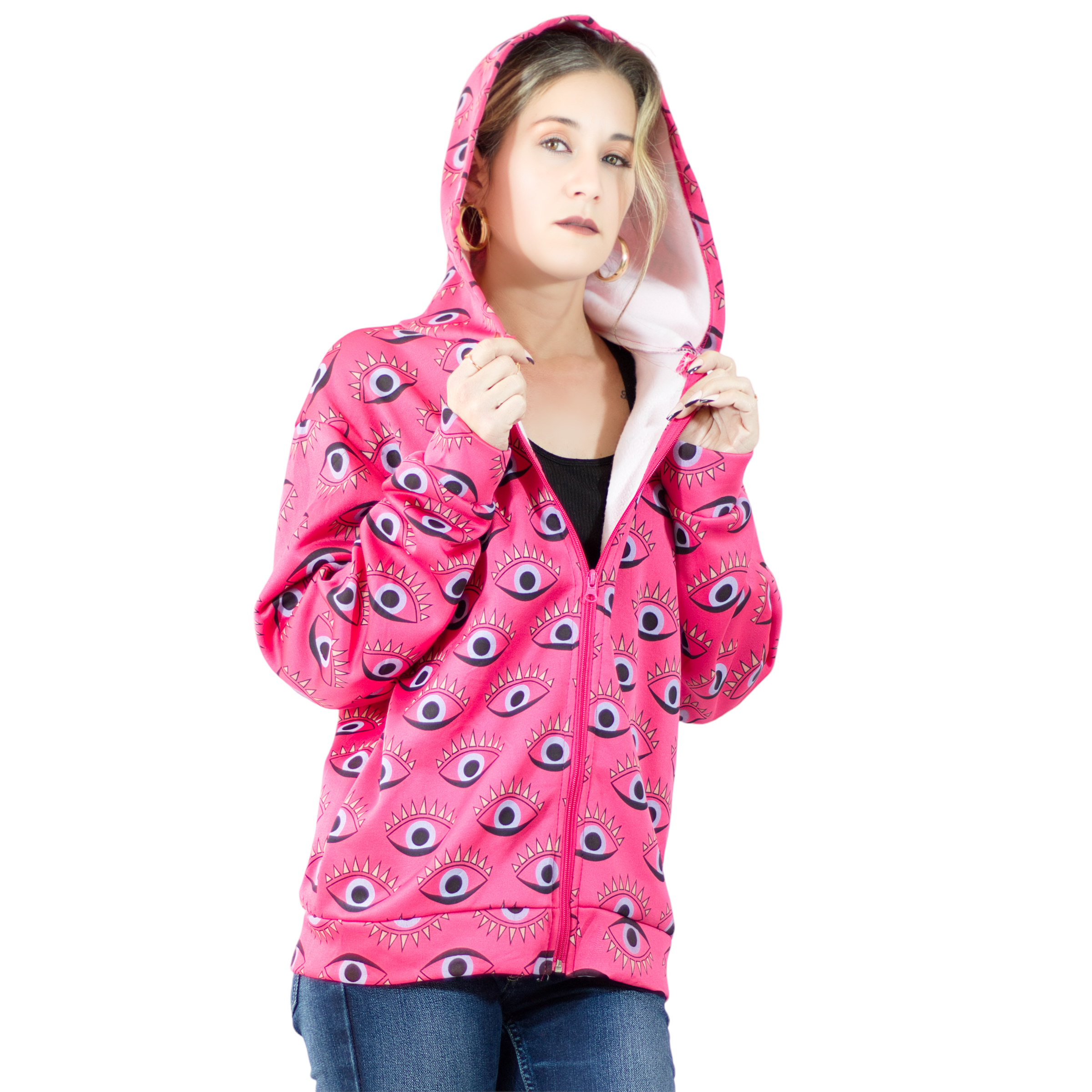 Sudadera Termica De Mujer Sud-1018 Diseño Unico Con Capucha
