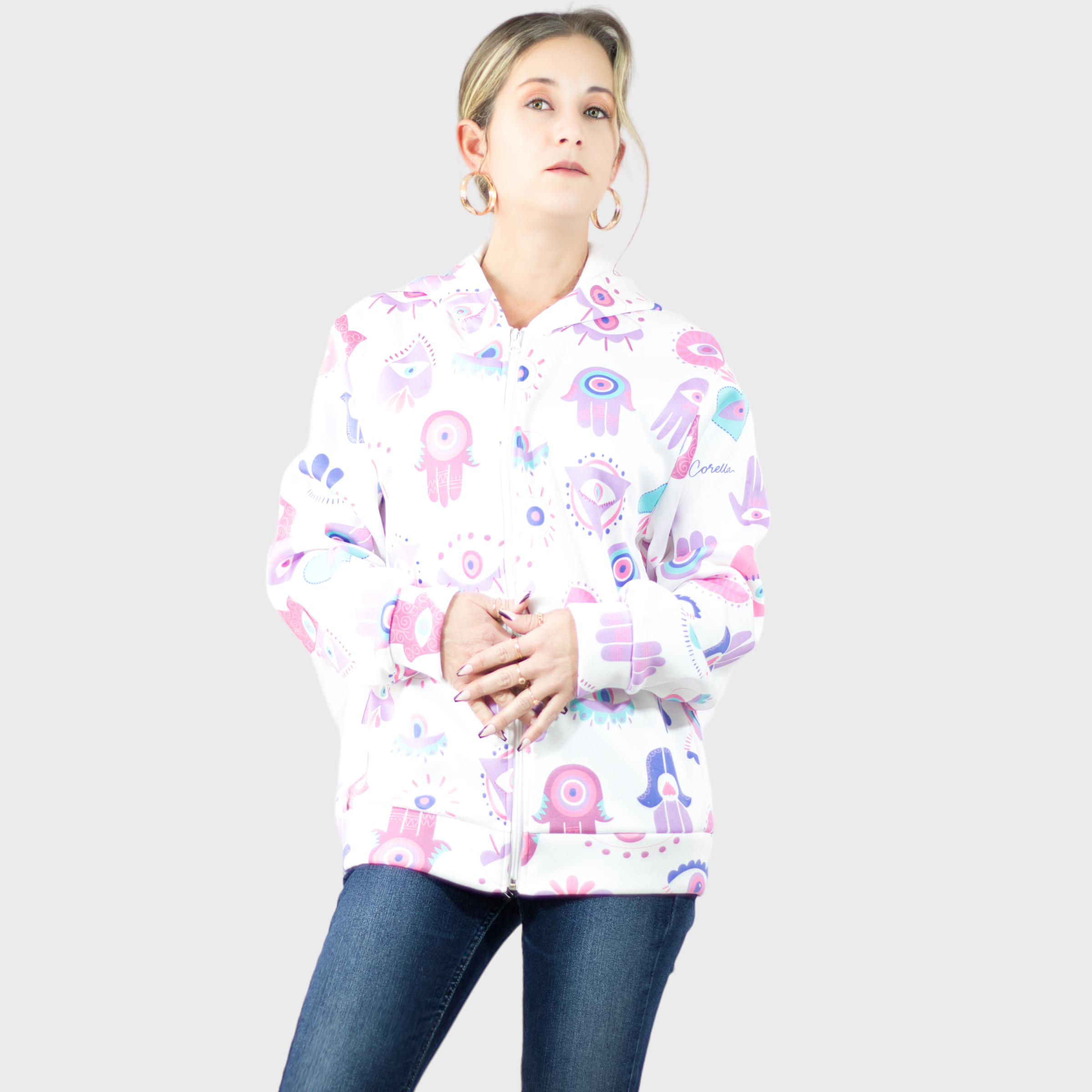 Foto 2 | Sudadera Térmica para Mujer Diseño Único Con Capucha