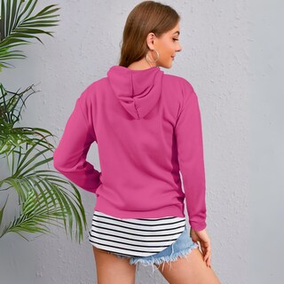 Foto 3 | Sudadera Térmica Sud-1015-2 Rosa Oscuro Con Capucha Y Cierre para Mujer