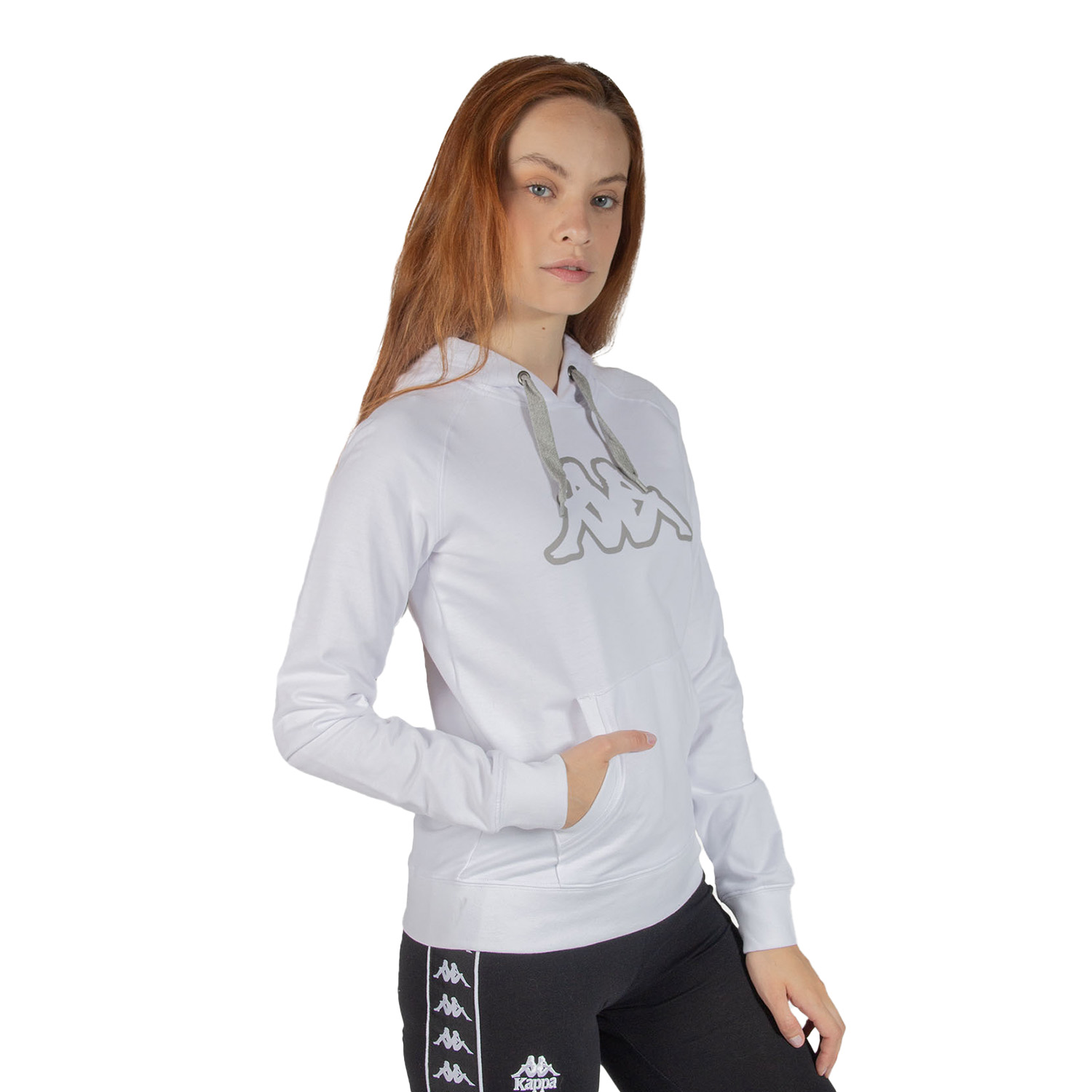 Foto 5 pulgar | Sudadera Kappa Logo Belle Slim Blanca para Mujer