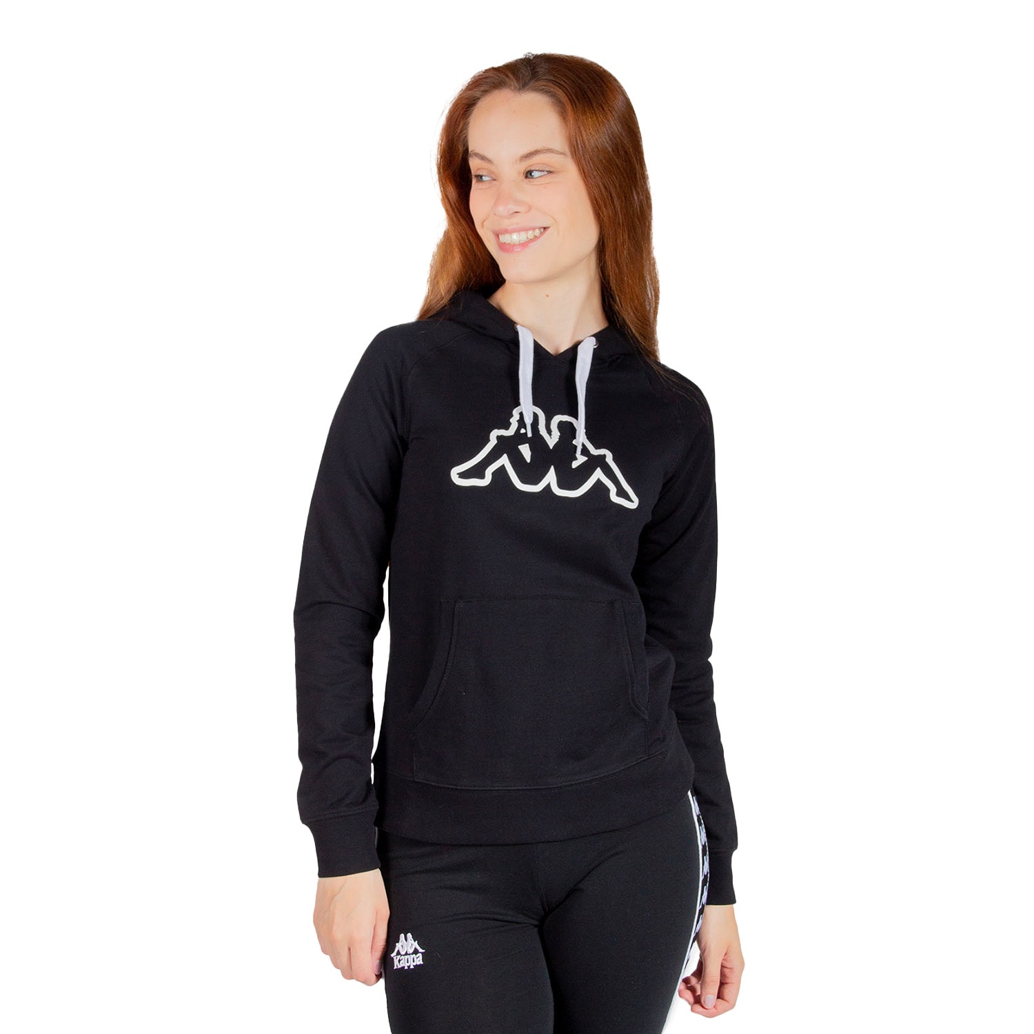 Sudadera Kappa Negra Logo Belle Slim para Dama $699