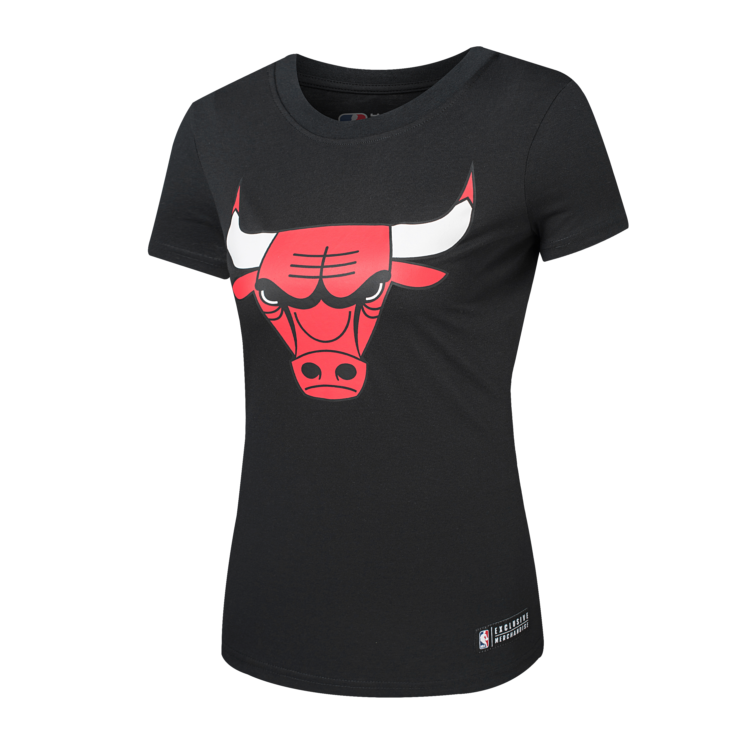 Foto 2 pulgar | Nba Original Camiseta Manga Corta De Mujer Chicago Bulls Color Negro Con Logo Al Frente, Talla Mediano