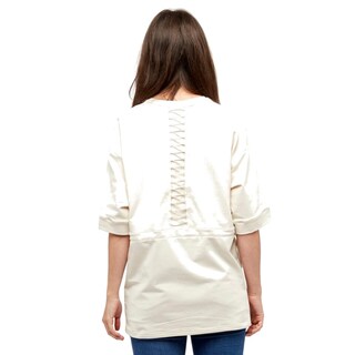 Foto 5 | Sudadera Puma Lacing Crew 573477-24 Beige para Mujer