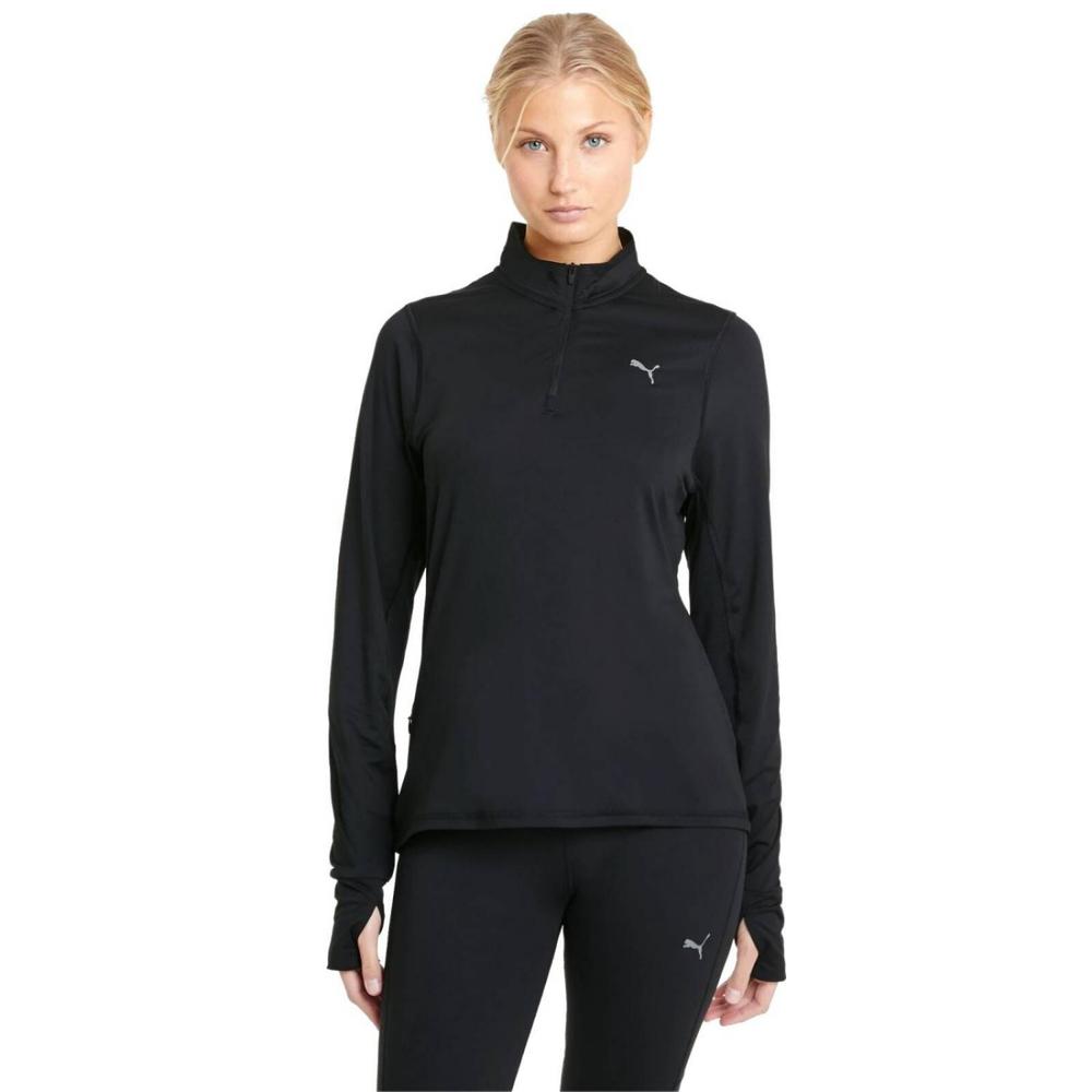 Foto 3 | Sudadera Puma Jsy. Run Fav ¼ Zip 520184-01 Negra para Mujer
