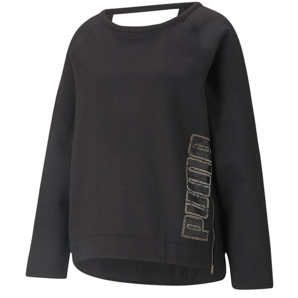 Sudadera Puma Moto Crew 521033-01 Negra para Mujer