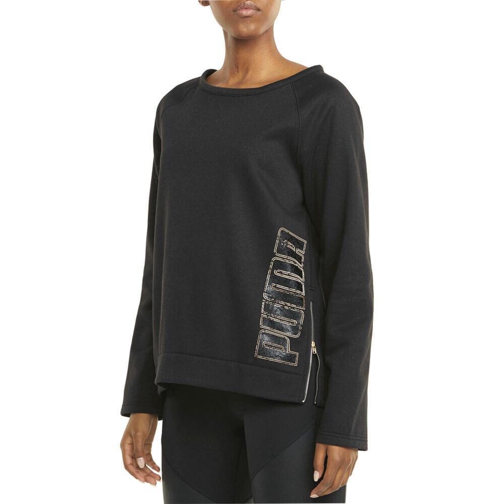 Foto 3 | Sudadera Puma Moto Crew 521033-01 Negra para Mujer