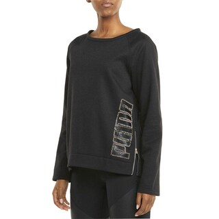 Foto 3 | Sudadera Puma Moto Crew 521033-01 Negra para Mujer