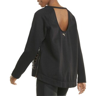 Foto 4 | Sudadera Puma Moto Crew 521033-01 Negra para Mujer