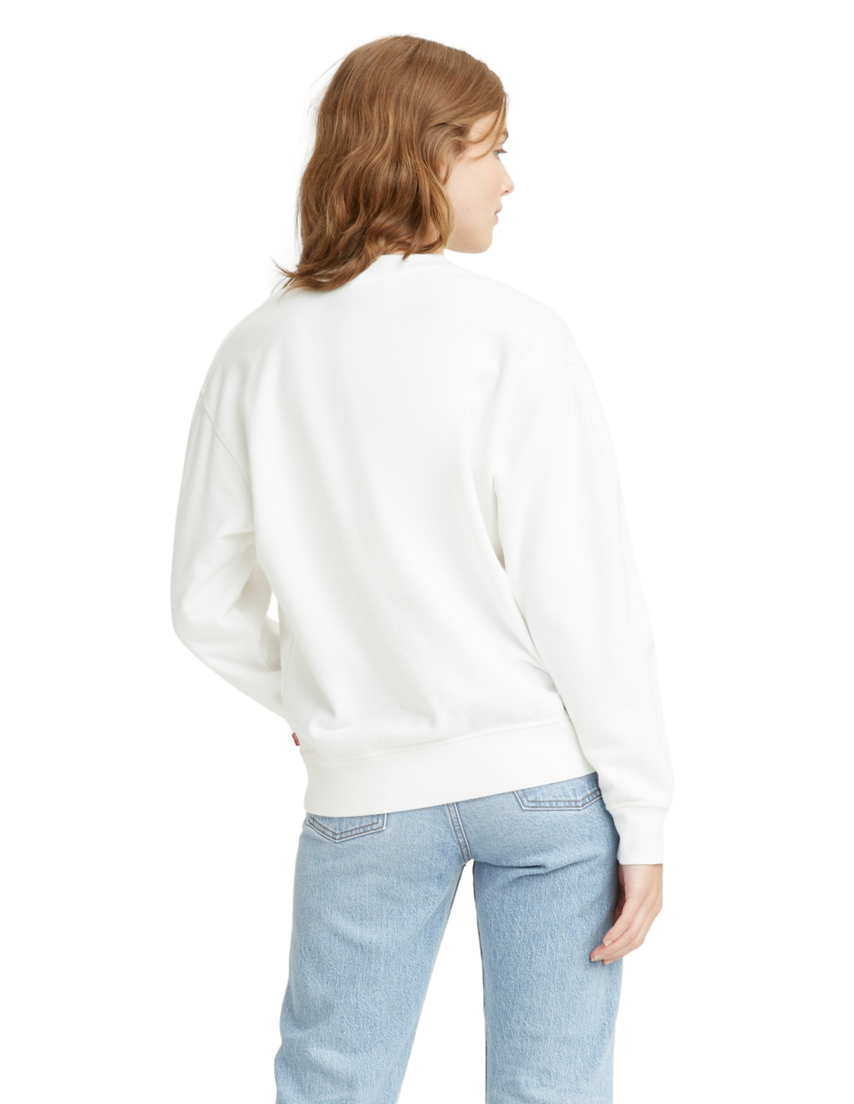 Foto 4 pulgar | Sudadera Levi's Blanca de Cuello Redondo para Mujer