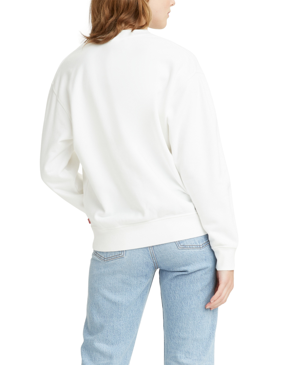 Foto 4 | Sudadera Levi's Blanca de Cuello Redondo para Mujer