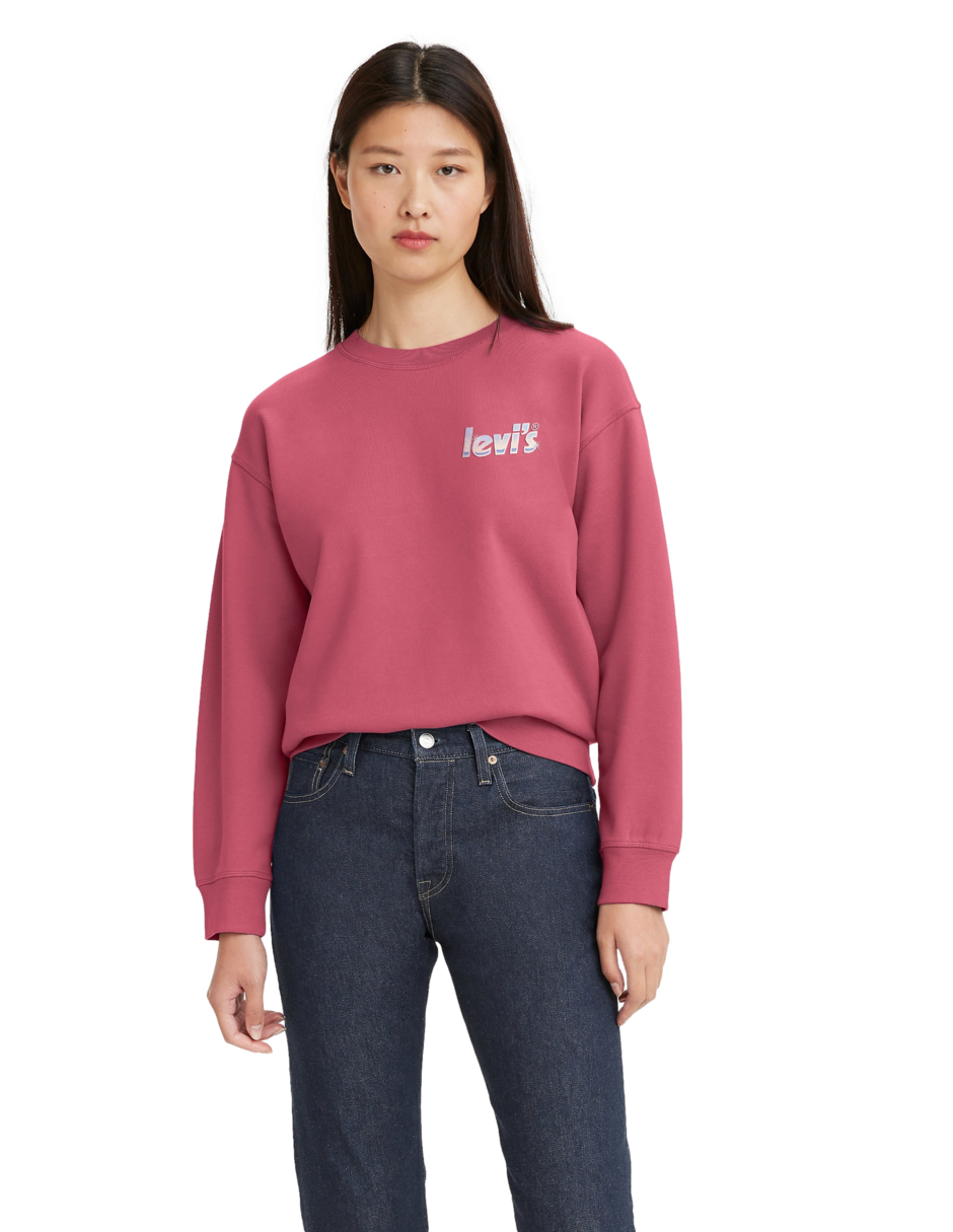 Sudadera Levi's Rosa de Cuello Redondo para Mujer