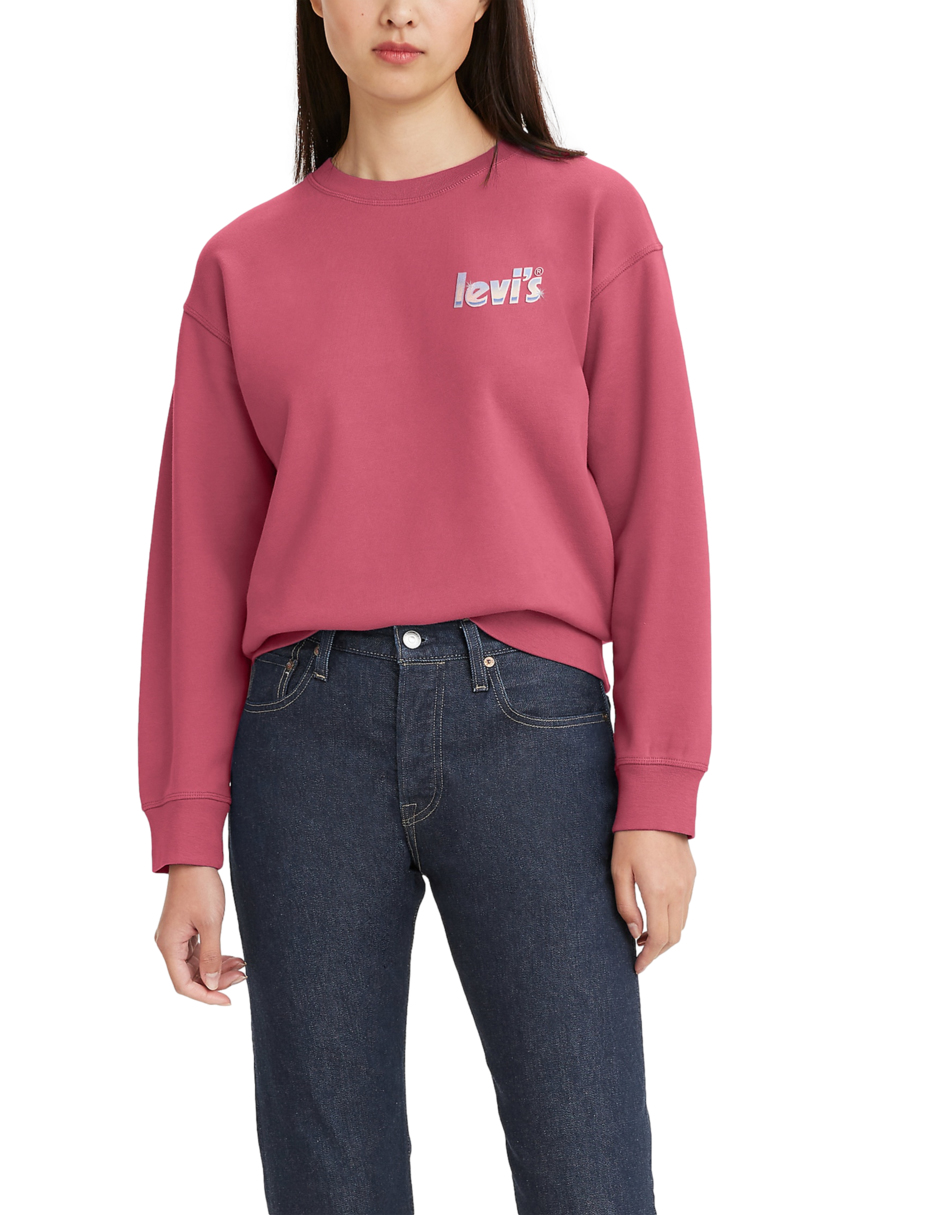 Foto 2 | Sudadera Levi's Rosa de Cuello Redondo para Mujer